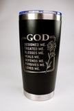 God Designed Me 20 oz Engraved Tumbler
