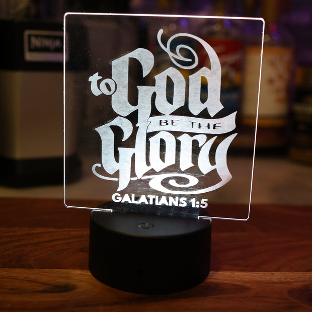To God Be the Glory LED Acrylic Sign