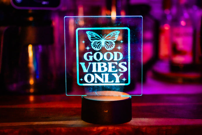 Good Vibes Only LED Acrylic Sign