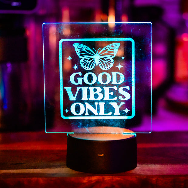 Good Vibes Only LED Acrylic Sign