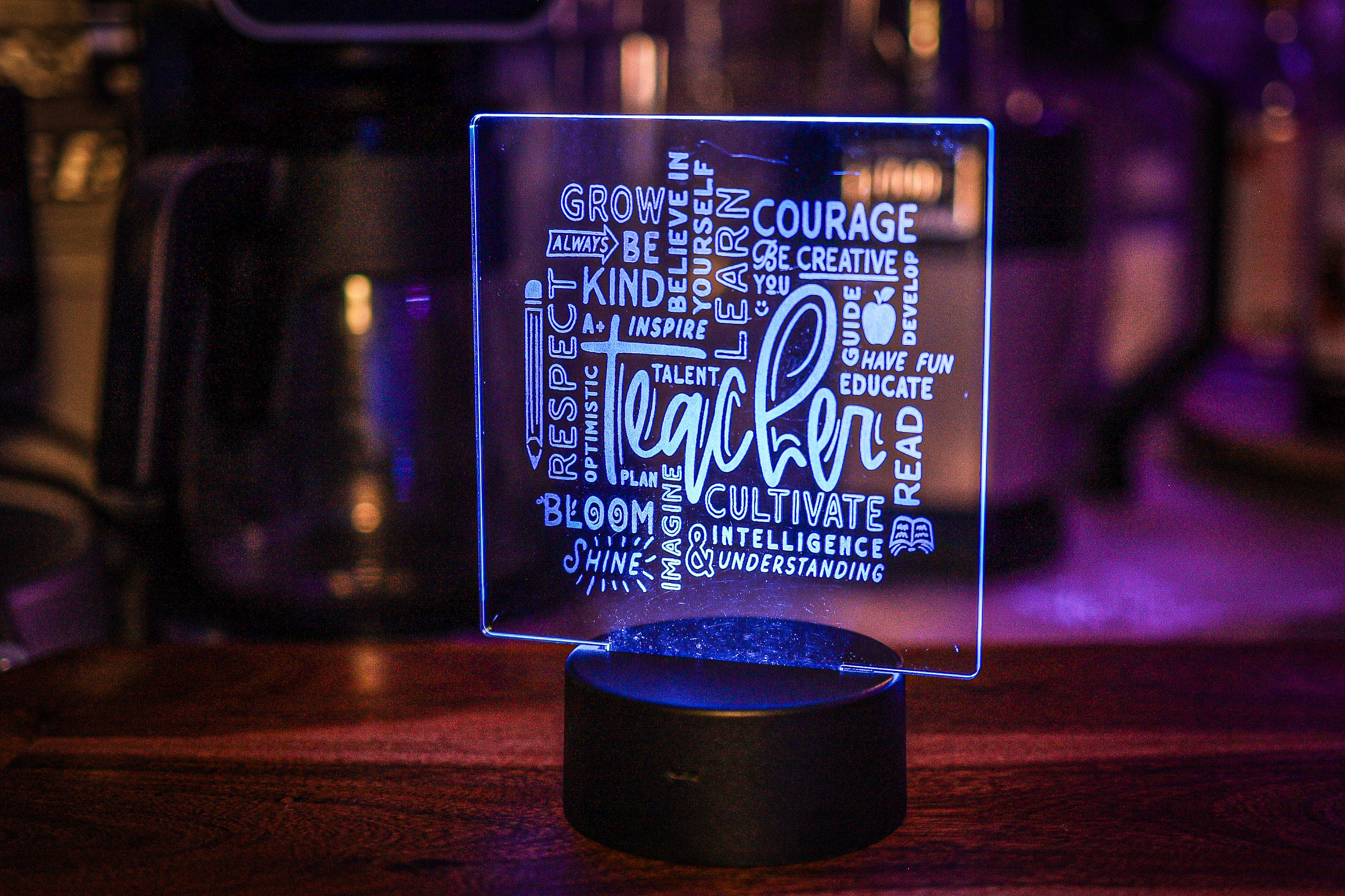Teacher LED Acrylic Sign