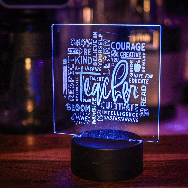 Teacher LED Acrylic Sign