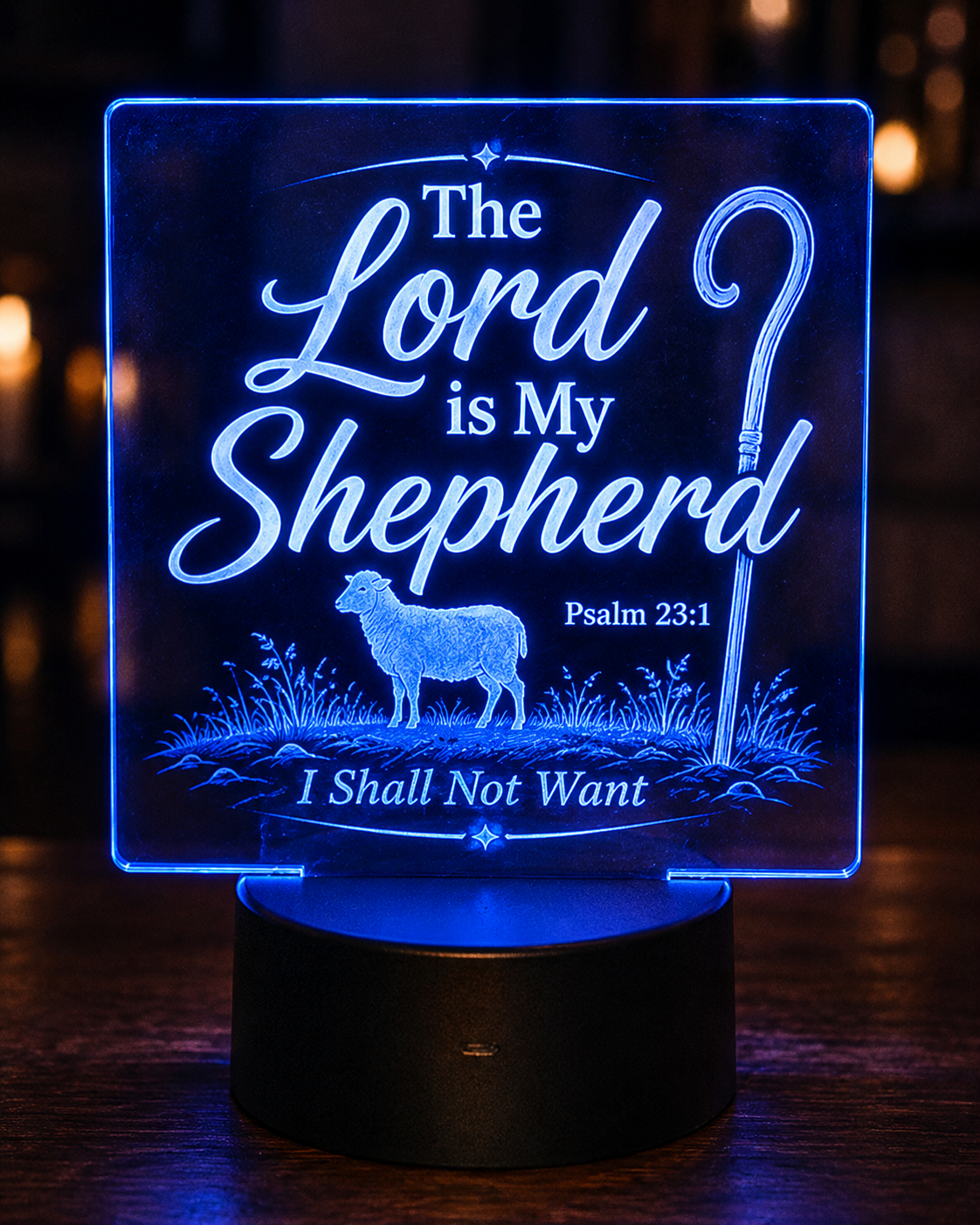 Psalm 23:1 LED Acrylic Sign