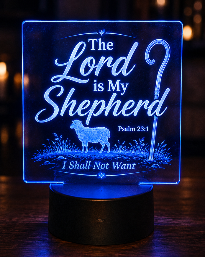 Psalm 23:1 LED Acrylic Sign