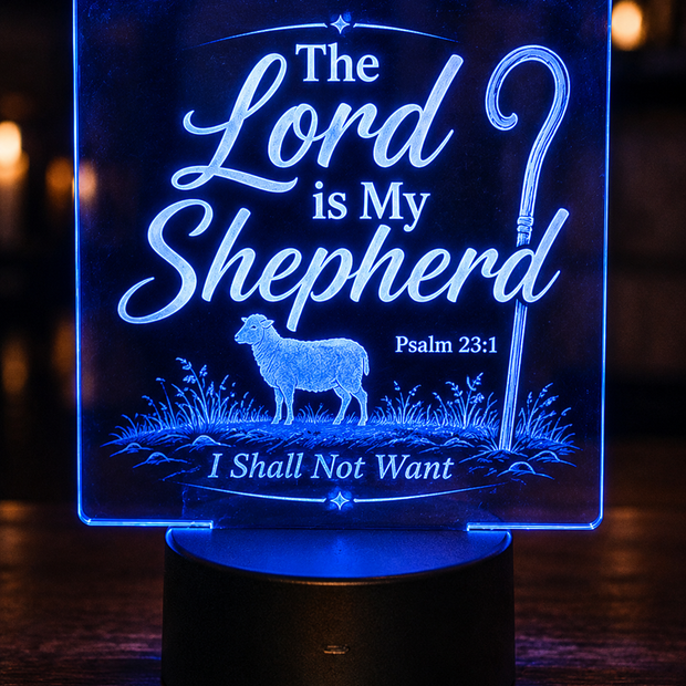 Psalm 23:1 LED Acrylic Sign